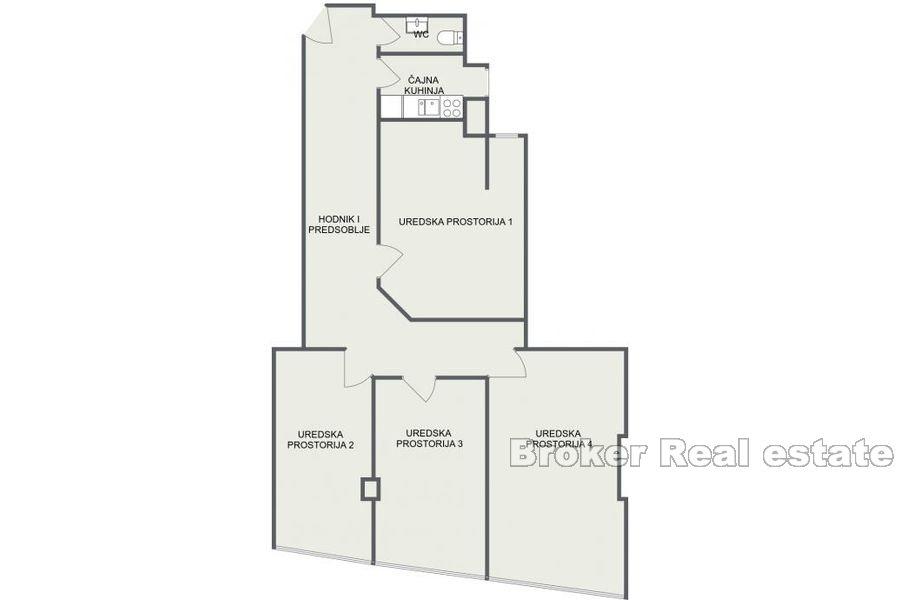 Split, Poljud, kancelářské prostory 105 m2