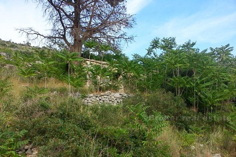 wyspa Hvar, zburzony dom z kamienia