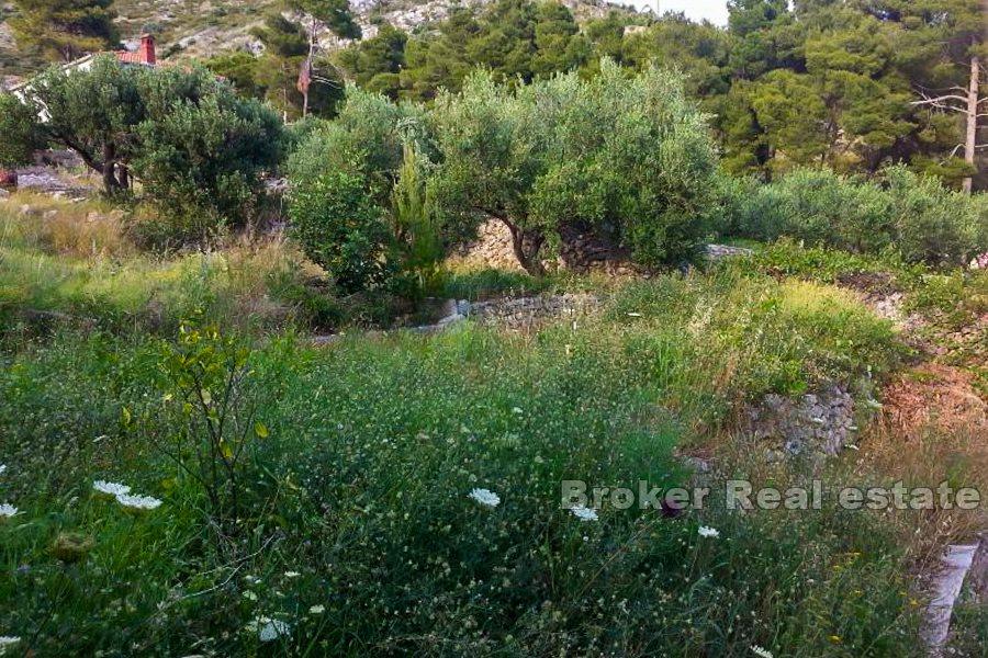 Остров Хвар - Участок под застройку с видом на море