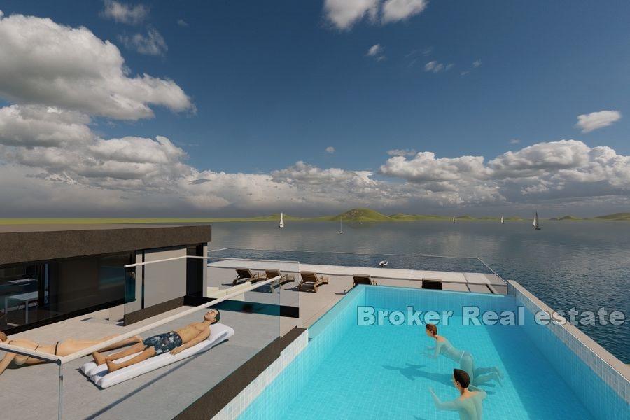 Zadar - Apartmán s bazénom v prvom rade k moru
