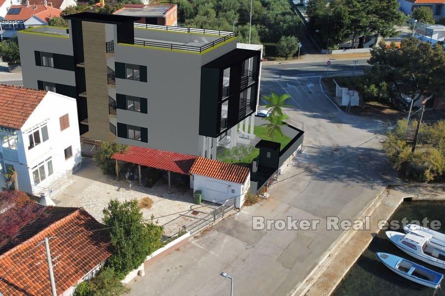 Près de Zadar - Appartements nouvellement construits au premier rang en bord de mer