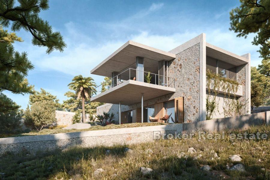 Wyspa Brač - Świetnie położona działka z projektem