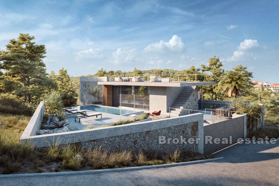 Wyspa Brač - Świetnie położona działka z projektem