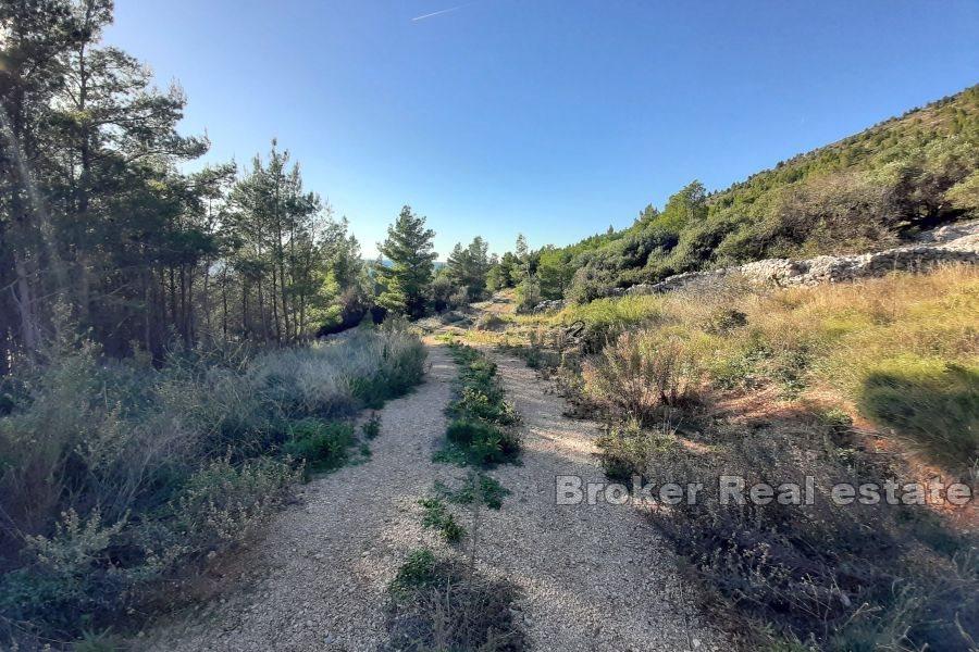 Île de Hvar - Terrain à bâtir attrayant avec vue dégagée