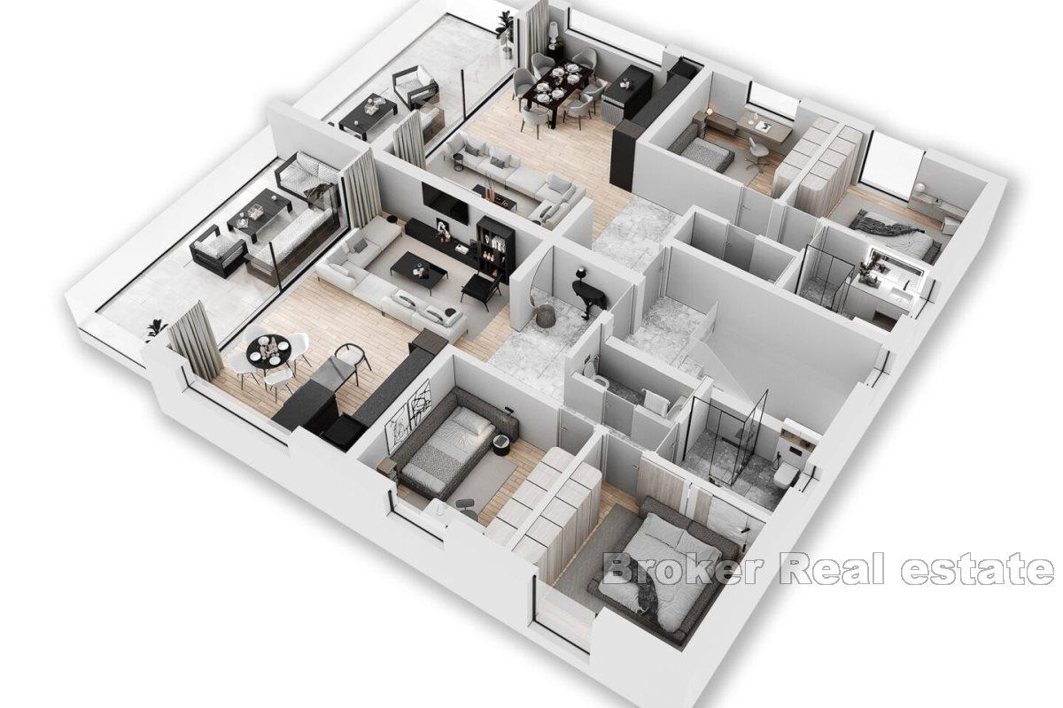 Moderne leiligheter i nybygg med basseng og utsikt