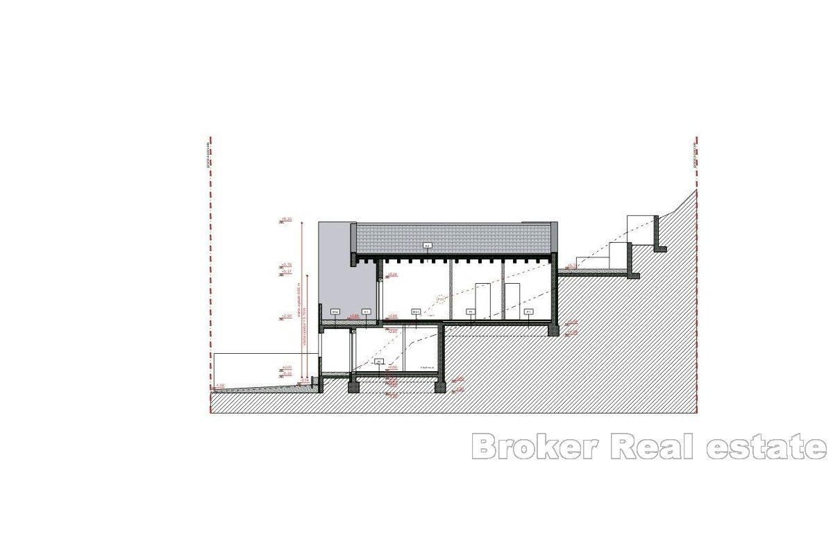 Участок под застройку на северной стороне Брача с проектом