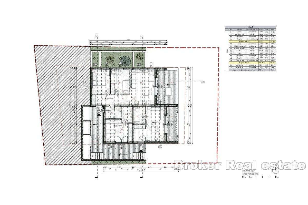 Участок под застройку на северной стороне Брача с проектом