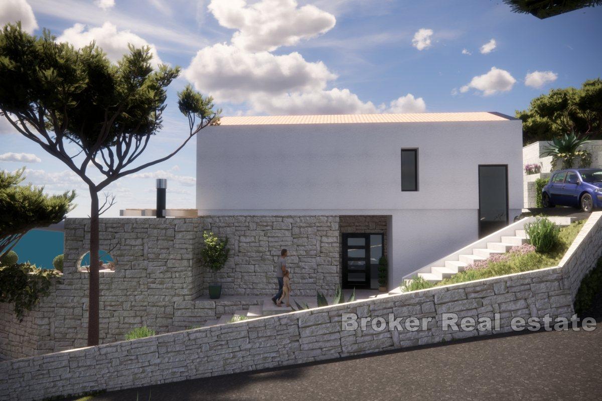 Moderne Villa in fortgeschrittenem Baustadium mit Aussicht