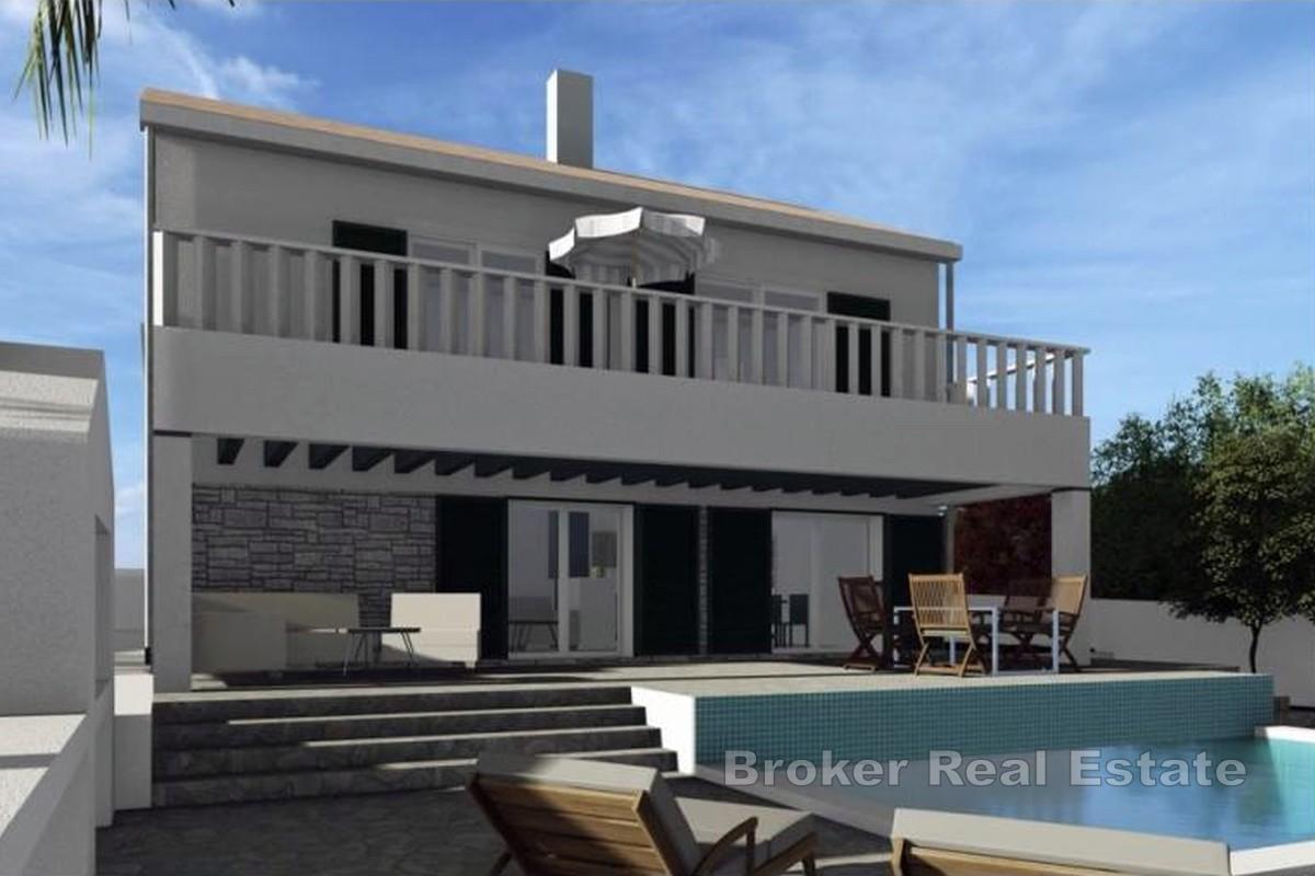 Terreno con progetto approvato e vista mare