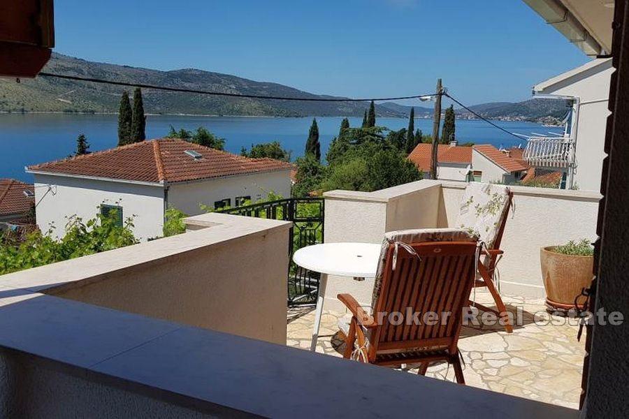 Near Trogir, detached house with sea view
