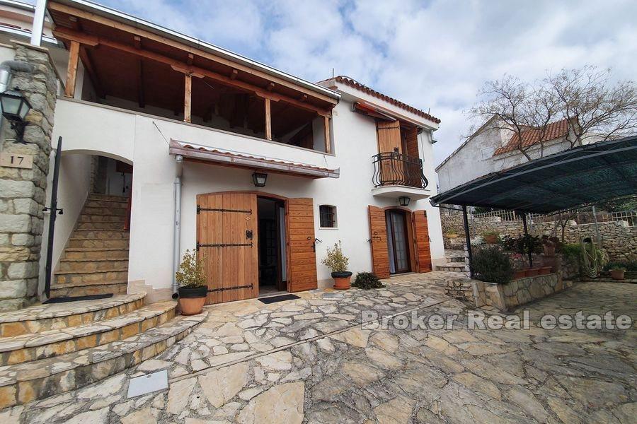 Near Trogir, detached house with sea view