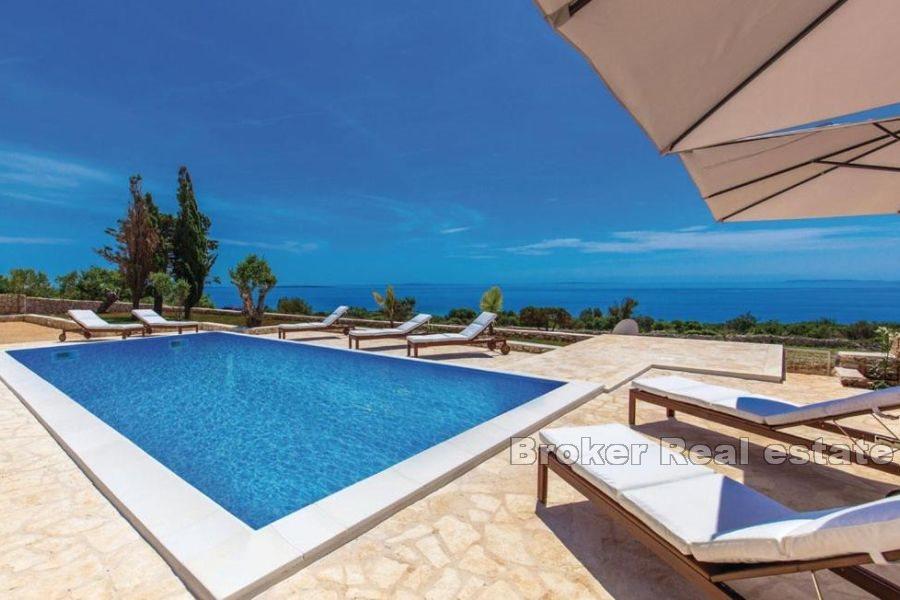 Wyspa Pag - Kamienna willa z panoramicznym widokiem na morze