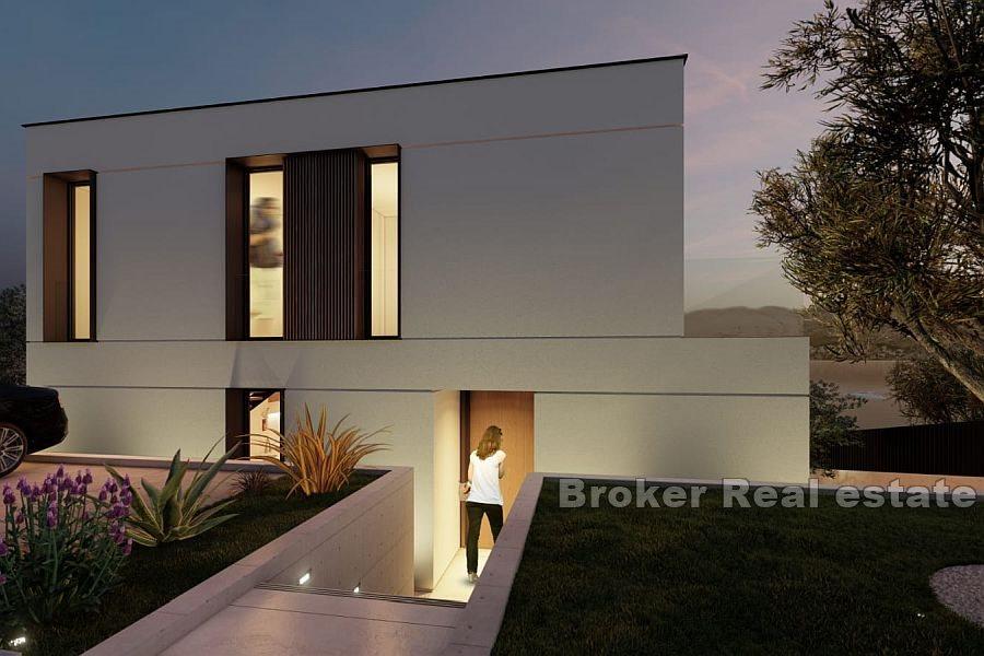 Ostrov Pag - Nová vila s bazénem, první řada k moři