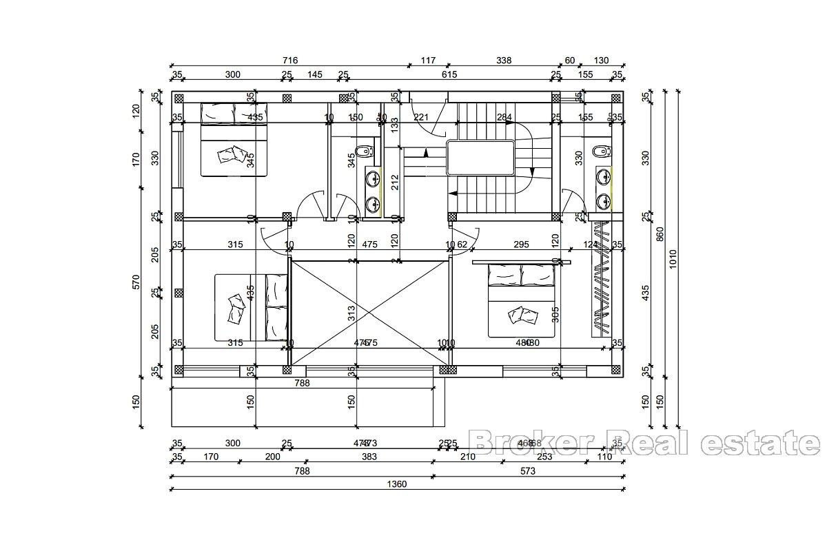 Villa mit Pool und Meerblick in Küstennähe