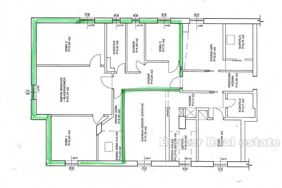 Split - Drei-Zimmer-Wohnung in der Mitte