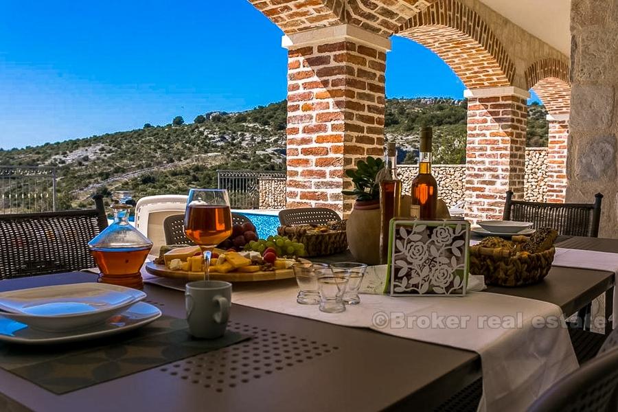 Rogoznica - Villa med basseng med flott utsikt