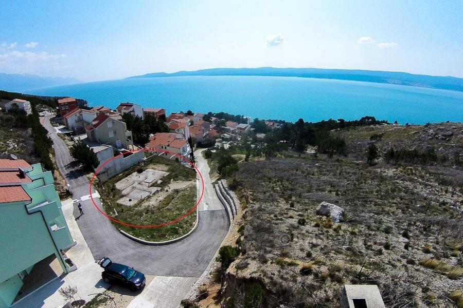 Omis - Land med byggetillatelse og havutsikt