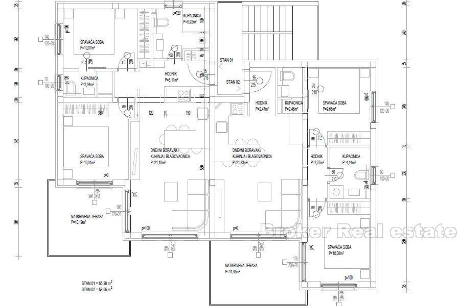Wyspa Ciovo, apartamenty w nowym budynku