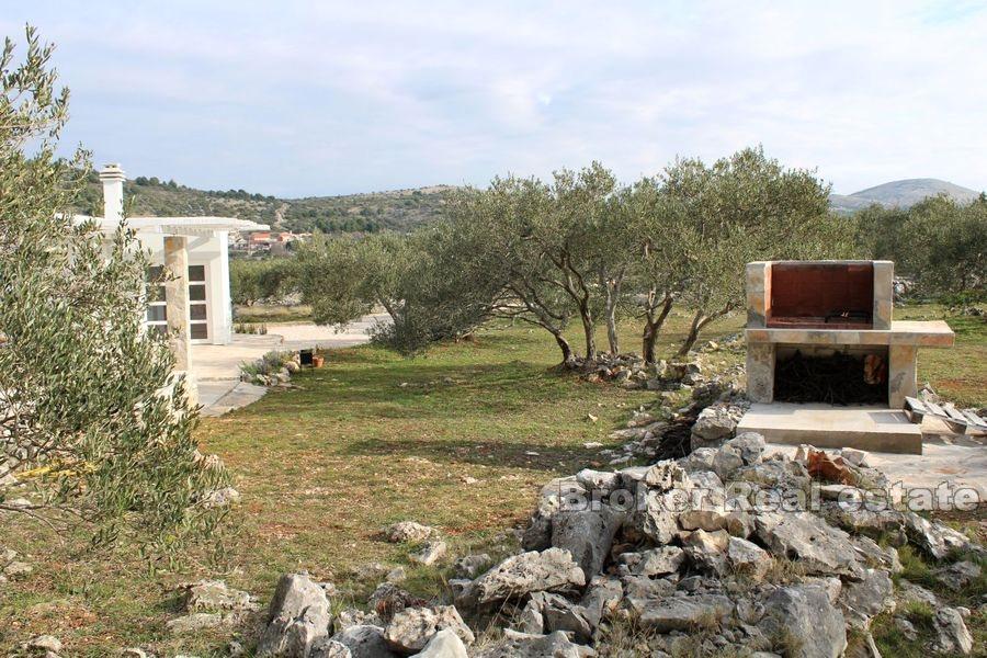 Primosten zaplecze, większa ziemia z mniejszym domem