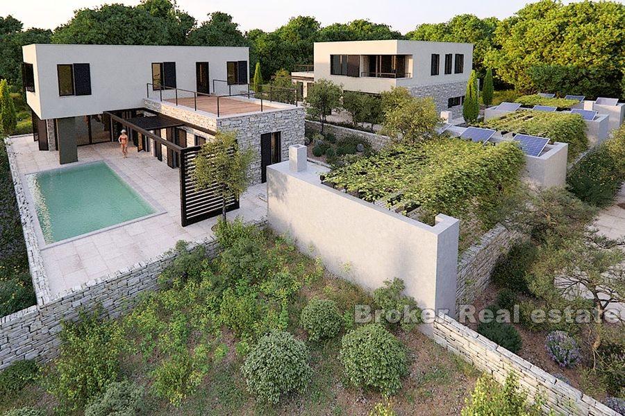 Near Zadar, modern villas with pool