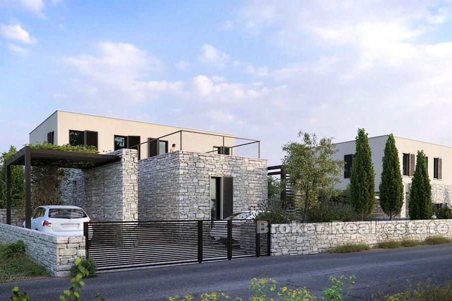 Near Zadar, modern villas with pool