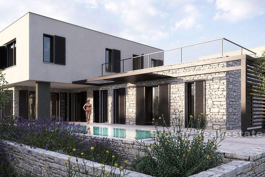 Near Zadar, modern villas with pool