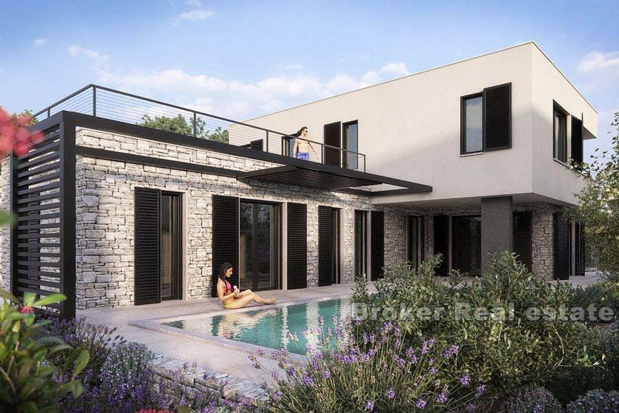 Près de Zadar, villas modernes avec piscine