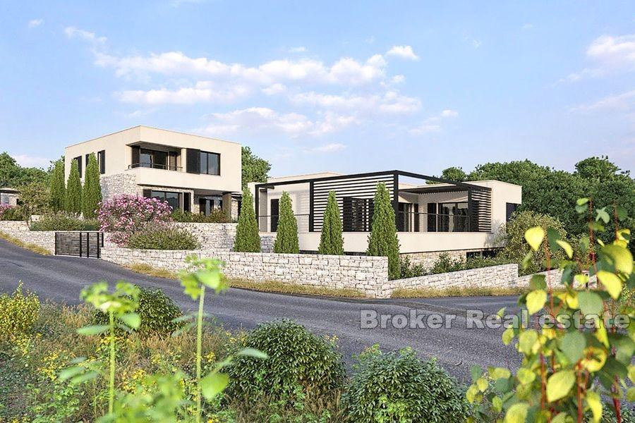 Near Zadar, modern villas with pool