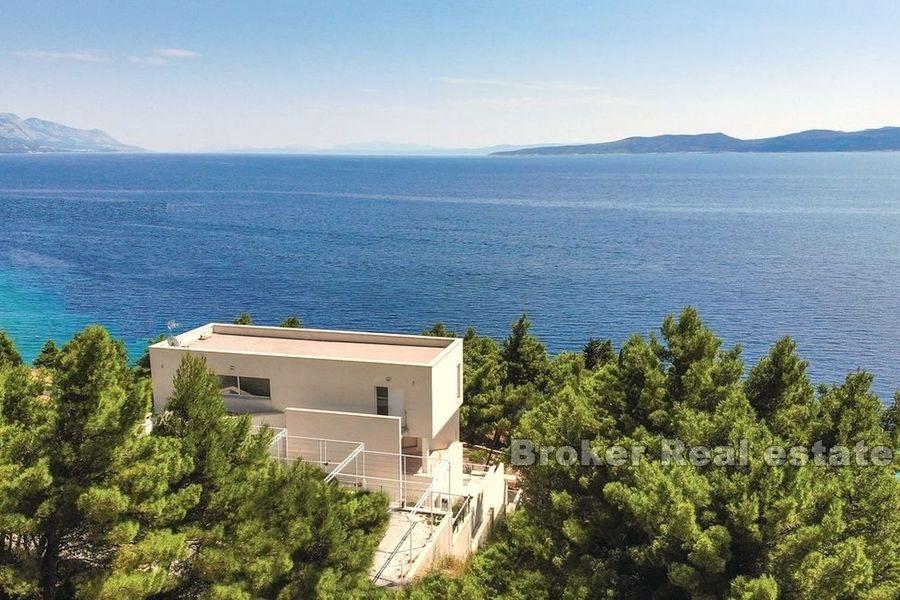 Near Omis, newly built villa first row to the sea