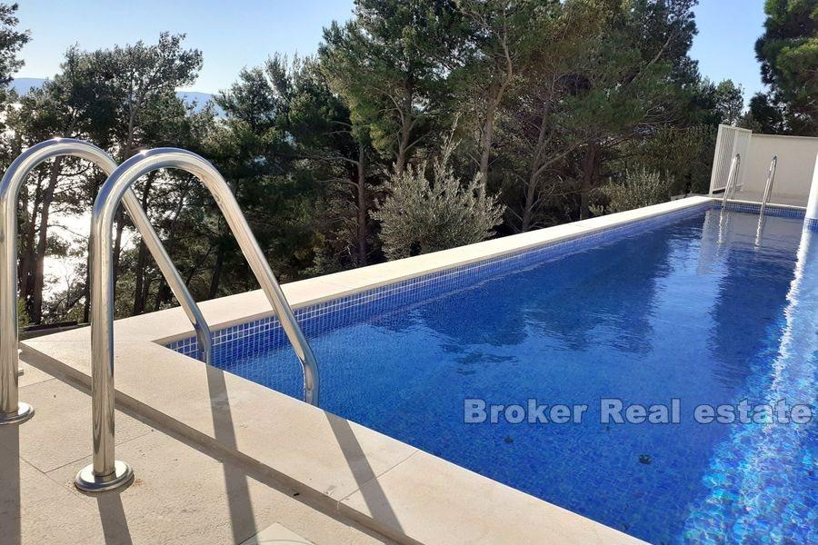 Near Omis, newly built villa first row to the sea