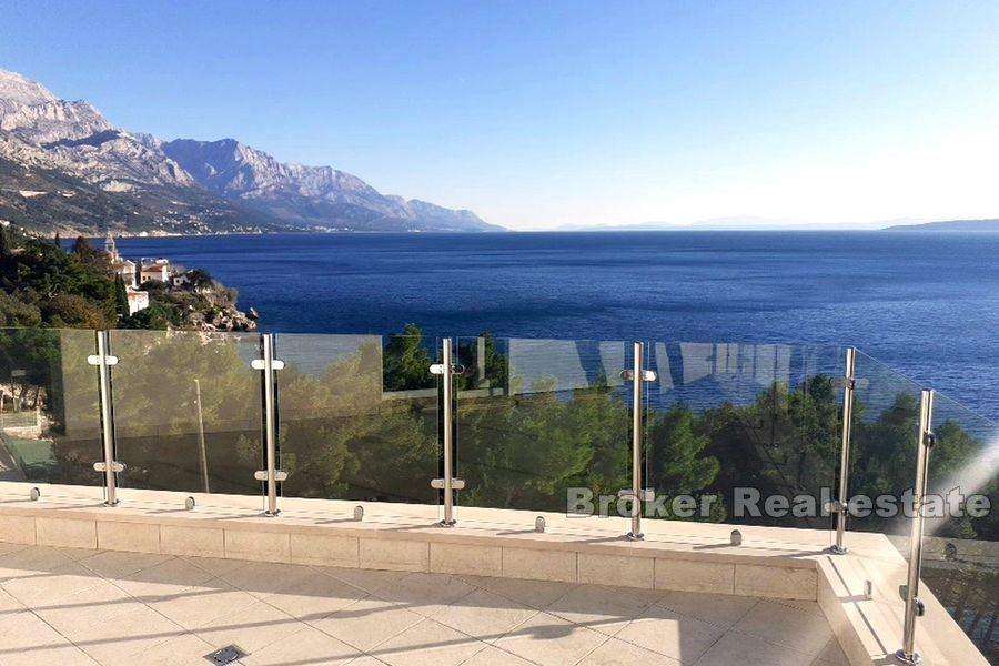 Near Omis, newly built villa first row to the sea