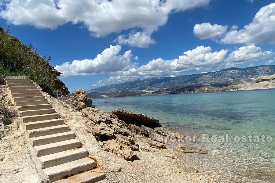 Île de Pag, villa de conception moderne, première rangée de la mer