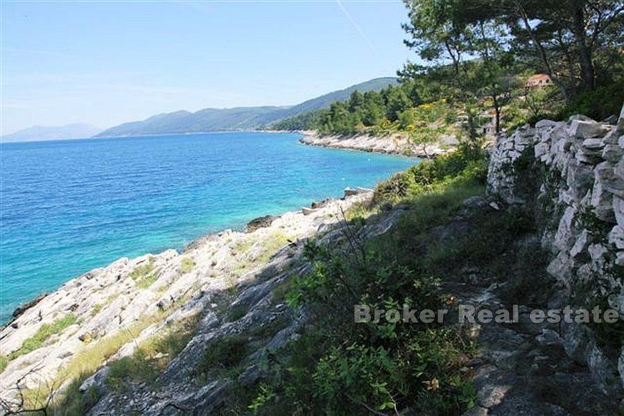 Island of Korcula, building land first row to the sea