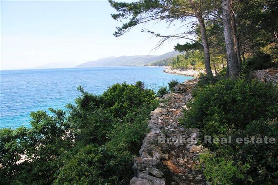 Island of Korcula, building land first row to the sea