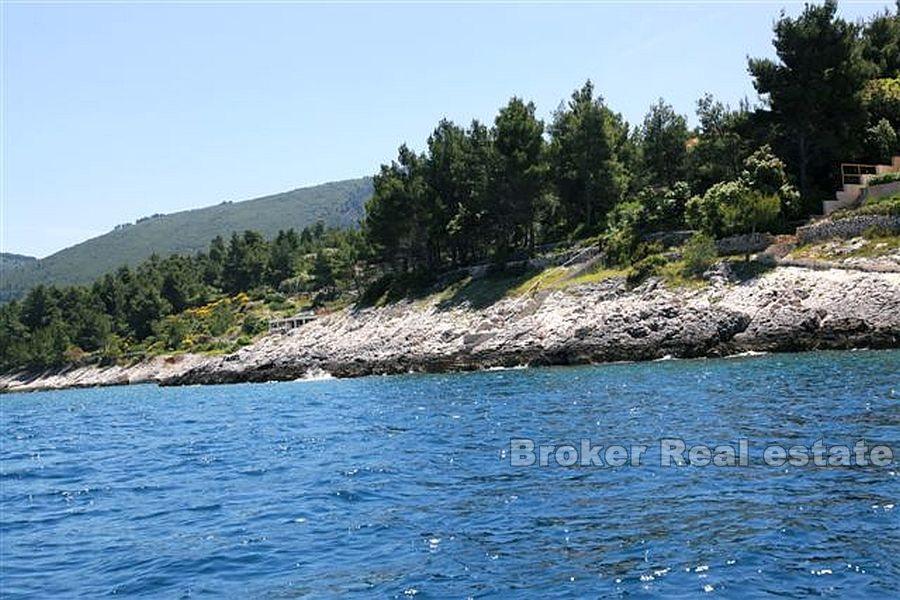 Island of Korcula, building land first row to the sea