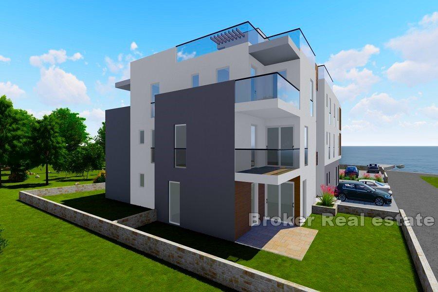 Vodice - Neu gebaute Wohnungen in erster Reihe zum Meer