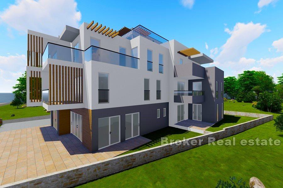 Vodice - Neu gebaute Wohnungen in erster Reihe zum Meer