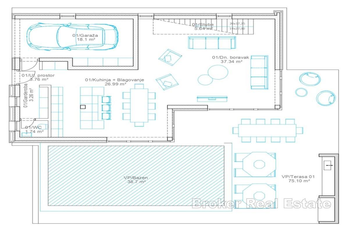 Zadar - Nová vila s bazénem a výhledem na moře