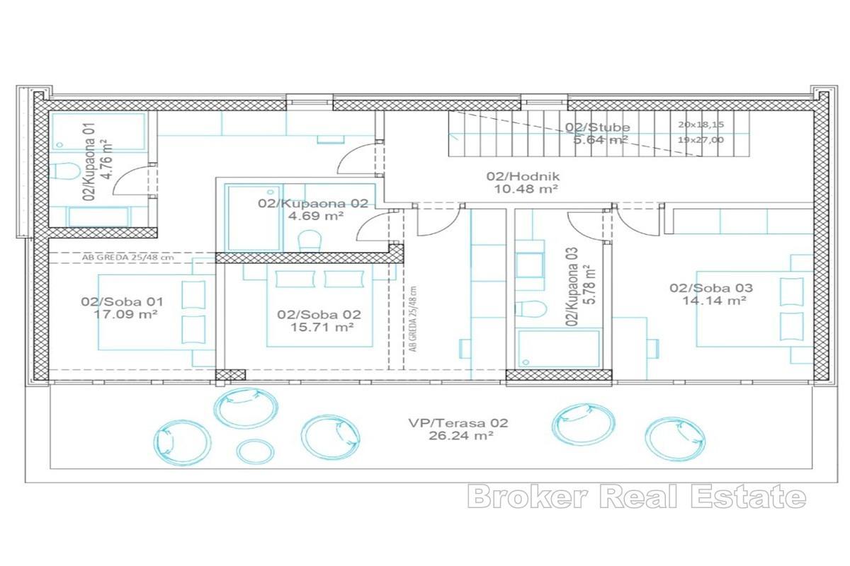 Zadar - Nová vila s bazénem a výhledem na moře