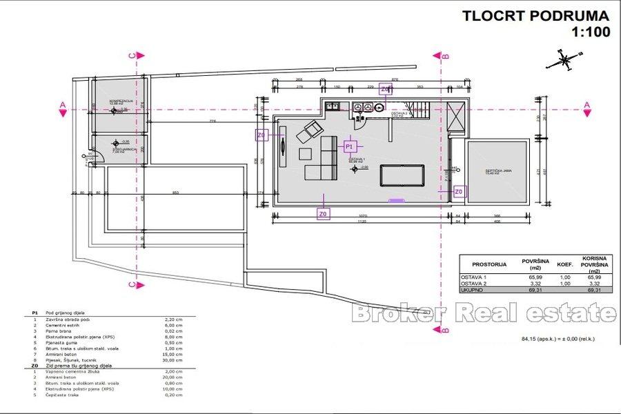 Croatie, Omiš- Villa nouvellement construite avec vue sur la mer