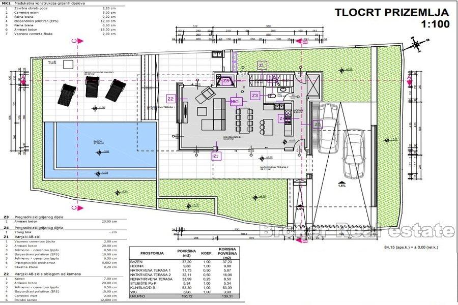 Croazia, Omiš- Villa di nuova costruzione con vista mare
