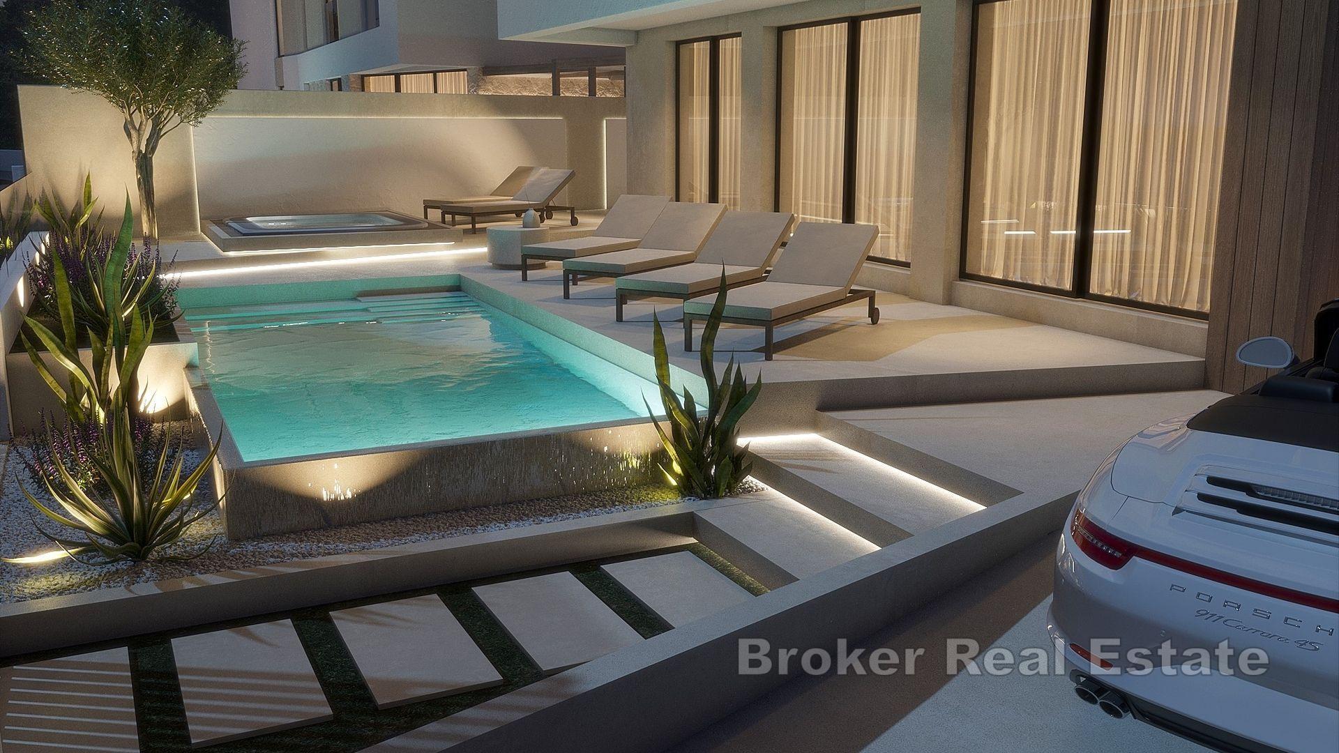 Moderne villa på stranden