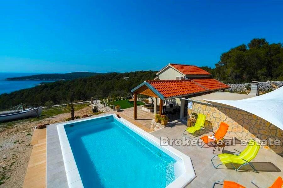 Brač - Rekreační dům s výhledem na moře