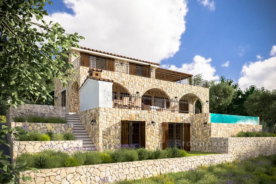 Rogoznica - Nově postavená tradiční vila s bazénem