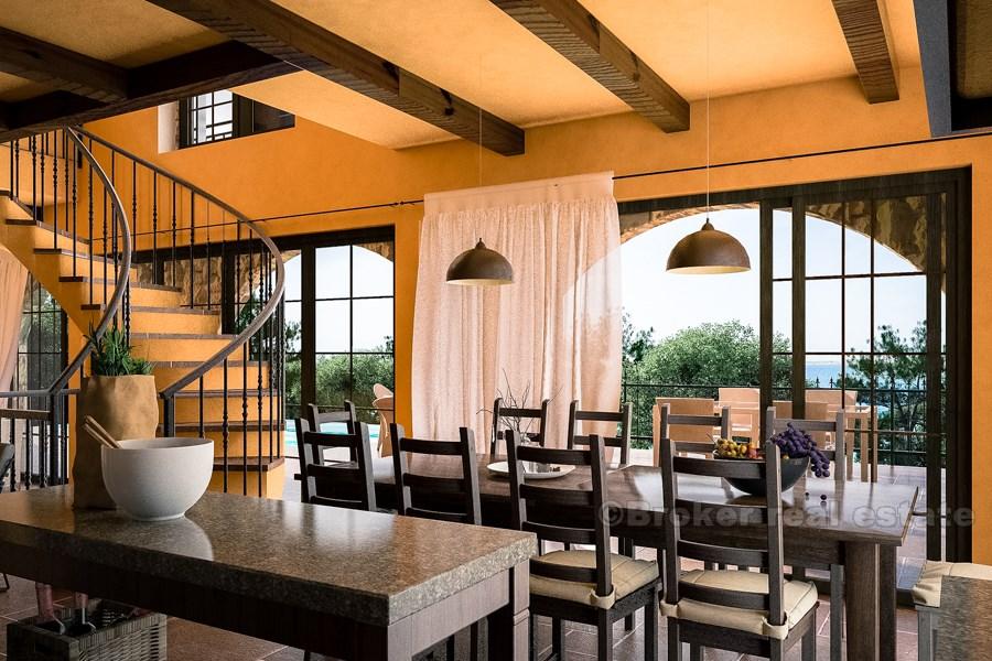 Rogoznica - Nově postavená tradiční vila s bazénem