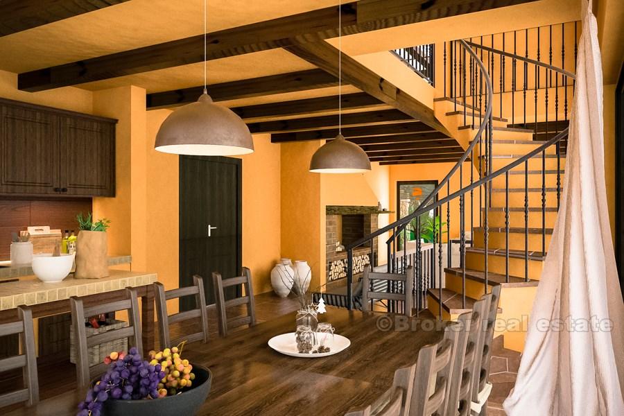 Rogoznica - Nově postavená tradiční vila s bazénem