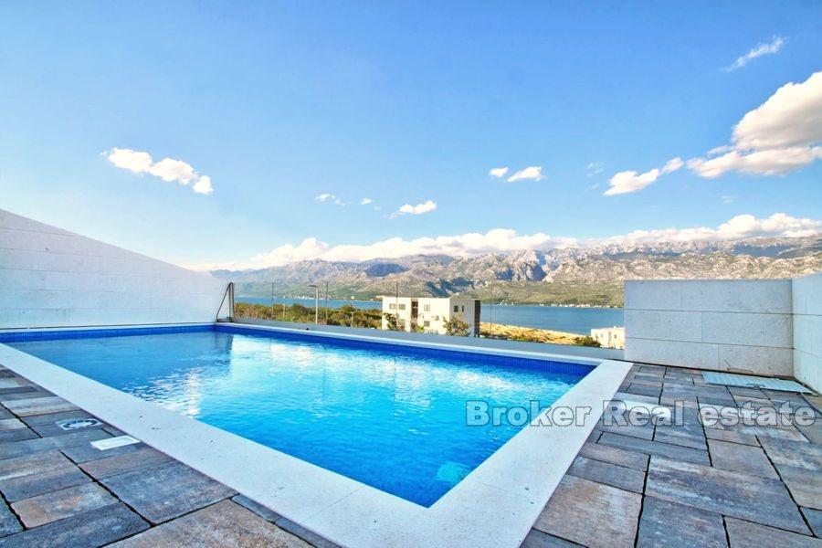 Near Zadar, ground floor apartment with private pool and garden