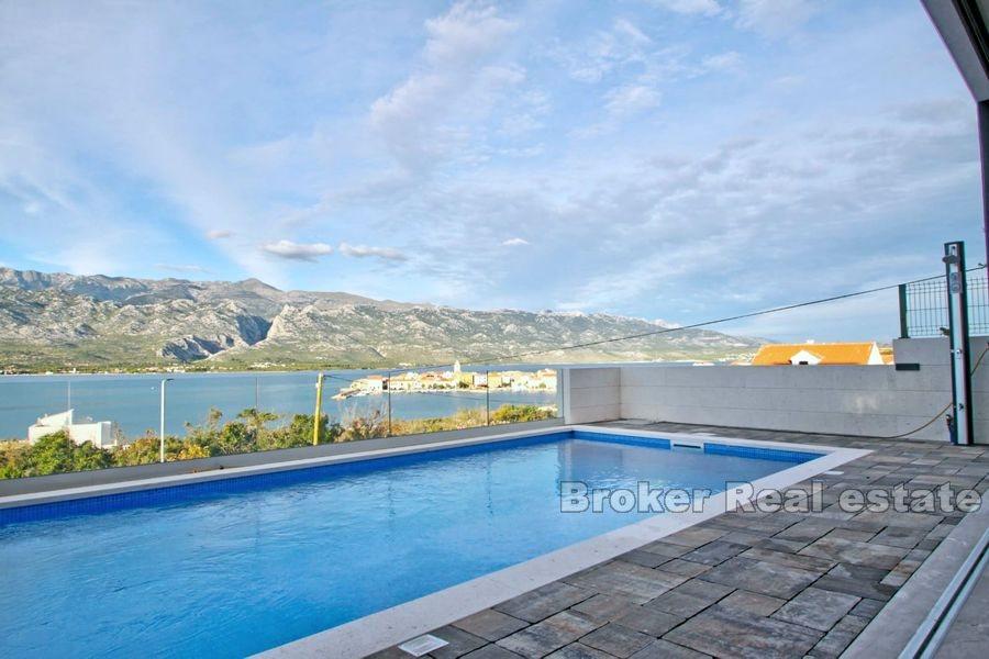Near Zadar, ground floor apartment with private pool and garden