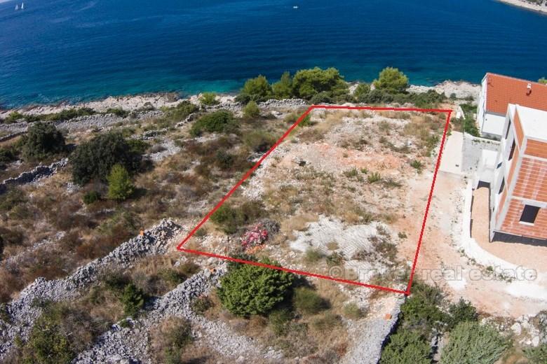 Rogoznica area, building land plot at first row to the sea