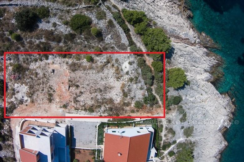 Rogoznica area, building land plot at first row to the sea